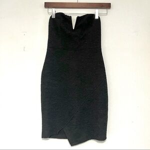 Monaco black strapless mini dress